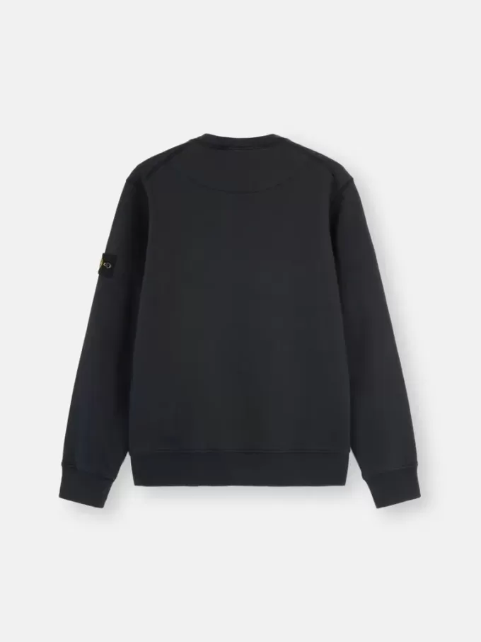 Regular-Fit-Sweatshirt mit Rundhalsausschnitt und elastischen Bündchen