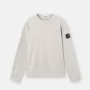 Regular-Fit-Sweatshirt mit Rundhalsausschnitt und gerippten Einsätzen