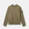 Regular-Fit-Sweatshirt mit Rundhalsausschnitt und gerippten Einsätzen