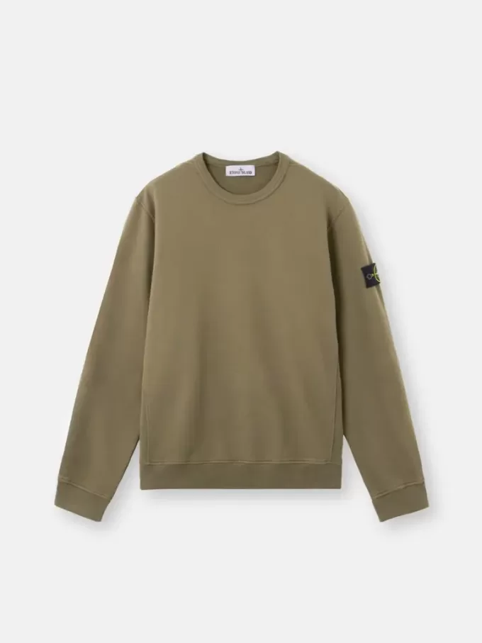 Regular-Fit-Sweatshirt mit Rundhalsausschnitt und gerippten Einsätzen