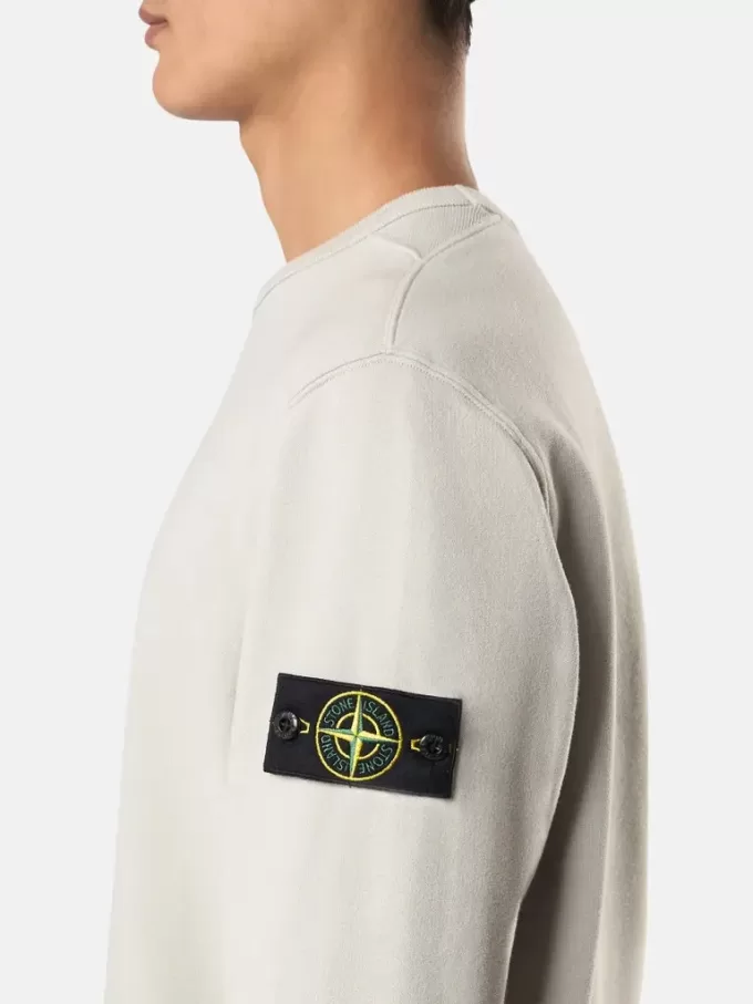 Regular-Fit-Sweatshirt mit Rundhalsausschnitt und gerippten Einsätzen