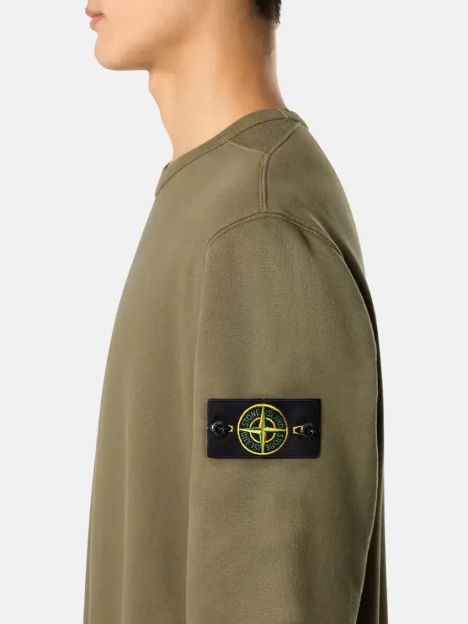 Regular-Fit-Sweatshirt mit Rundhalsausschnitt und gerippten Einsätzen