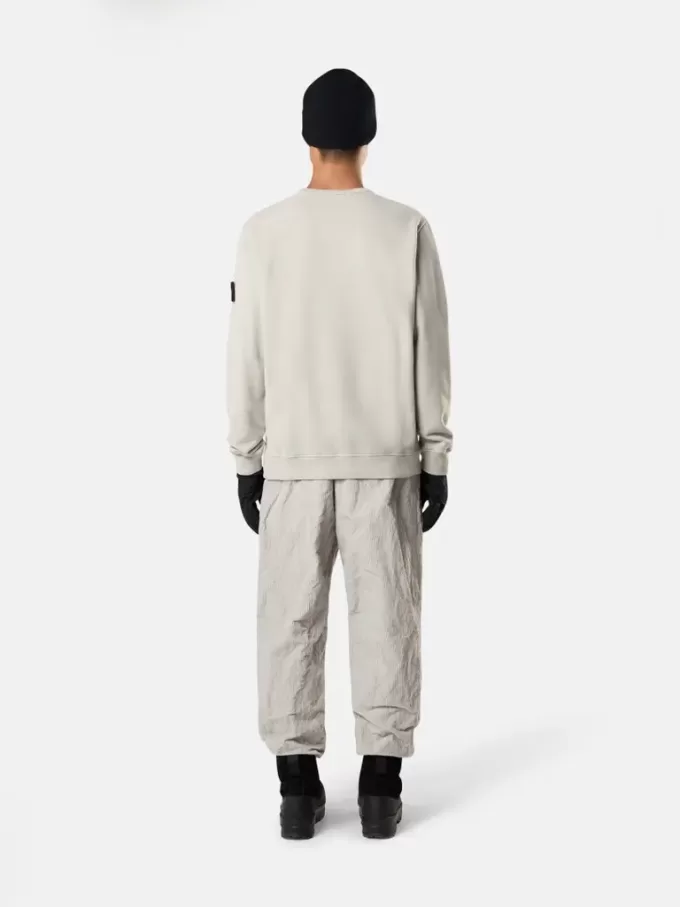 Regular-Fit-Sweatshirt mit Rundhalsausschnitt und gerippten Einsätzen