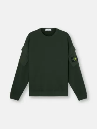 Regular-Fit-Sweatshirt mit Rundhalsausschnitt und Ärmeltaschen Regular-Fit-Sweatshirt mit Rundhalsausschnitt und Ärmeltaschen