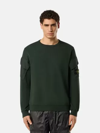 Regular-Fit-Sweatshirt mit Rundhalsausschnitt und Ärmeltaschen Regular-Fit-Sweatshirt mit Rundhalsausschnitt und Ärmeltaschen