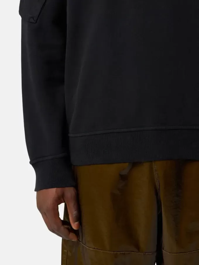 Regular-Fit-Sweatshirt mit Rundhalsausschnitt und Ärmeltaschen Regular-Fit-Sweatshirt mit Rundhalsausschnitt und Ärmeltaschen