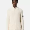 Reißverschluss-Pullover mit Taschen und Fischerrippenmuster