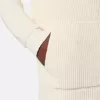 Reißverschluss-Pullover mit Taschen und Fischerrippenmuster