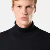 Rollkragenpullover mit gerippten Bündchen