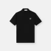 Schmal geschnittenes Kurzarm-Poloshirt mit Compass-Aufnäher