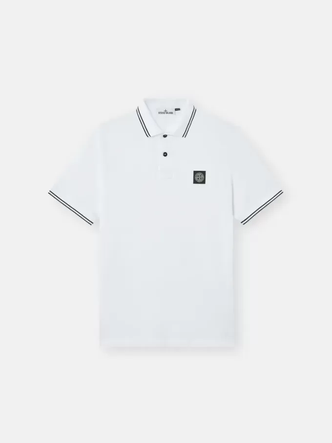 Slim-Fit-Kurzarm-Poloshirt mit gestreiften Details Slim-Fit-Kurzarm-Poloshirt mit gestreiften Details