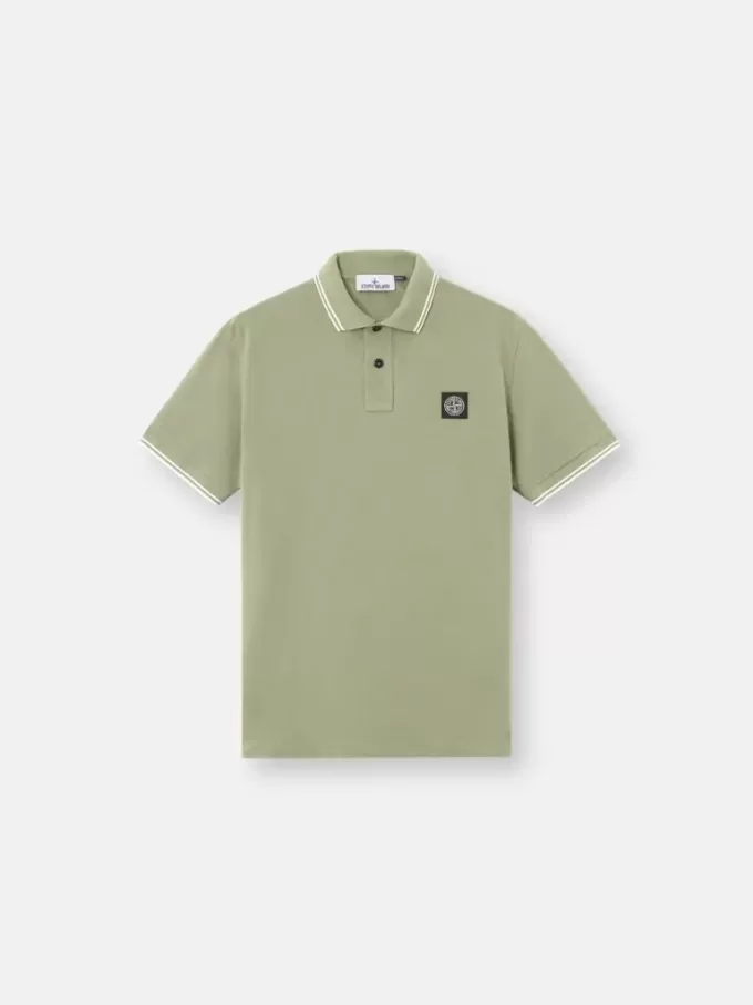 Slim-Fit-Kurzarm-Poloshirt mit gestreiften Details Slim-Fit-Kurzarm-Poloshirt mit gestreiften Details