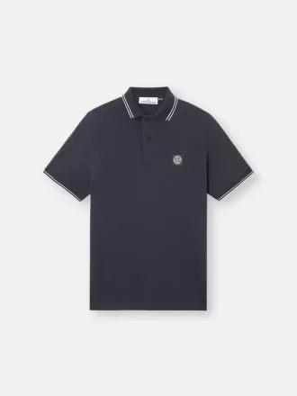 Slim-Fit-Kurzarm-Poloshirt mit gestreiften Details Slim-Fit-Kurzarm-Poloshirt mit gestreiften Details