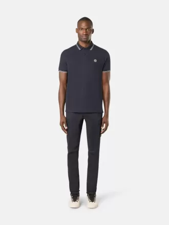 Slim-Fit-Kurzarm-Poloshirt mit gestreiften Details Slim-Fit-Kurzarm-Poloshirt mit gestreiften Details