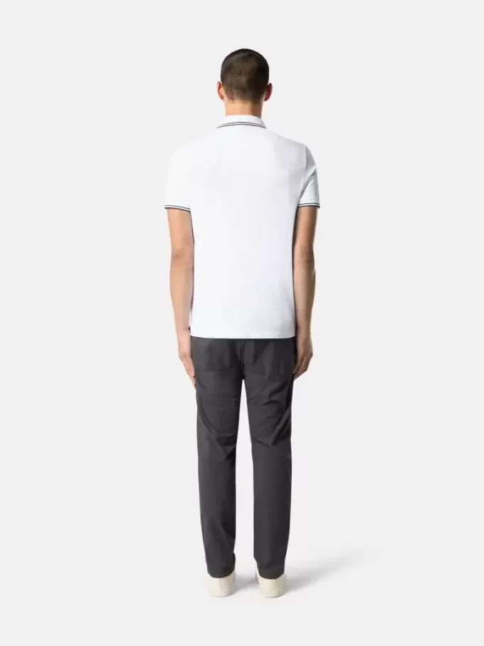 Slim-Fit-Kurzarm-Poloshirt mit gestreiften Details Slim-Fit-Kurzarm-Poloshirt mit gestreiften Details