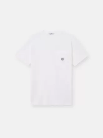 Slim-Fit-T-Shirt mit kurzen Ärmeln und Kompass-Aufnäher