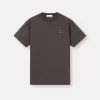 Slim-Fit-T-Shirt mit kurzen Ärmeln und Kompass-Aufnäher Slim-Fit-T-Shirt mit kurzen Ärmeln und Kompass-Aufnäher