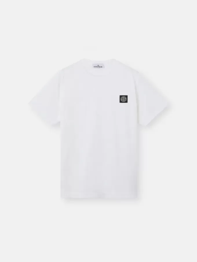 Slim-Fit-T-Shirt mit kurzen Ärmeln und Kompass-Aufnäher Slim-Fit-T-Shirt mit kurzen Ärmeln und Kompass-Aufnäher