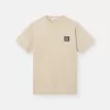 Slim-Fit-T-Shirt mit kurzen Ärmeln und Kompass-Aufnäher Slim-Fit-T-Shirt mit kurzen Ärmeln und Kompass-Aufnäher
