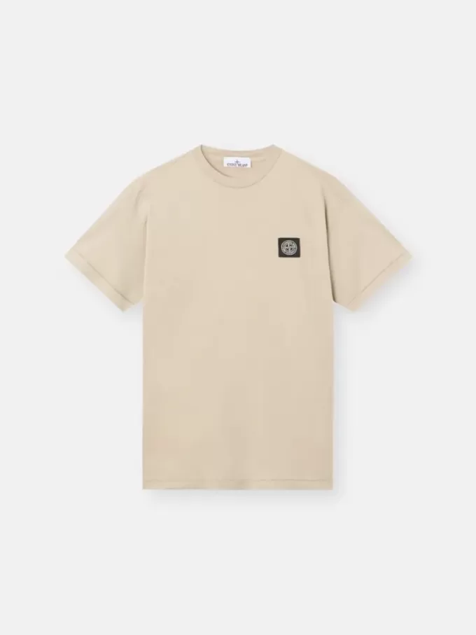 Slim-Fit-T-Shirt mit kurzen Ärmeln und Kompass-Aufnäher Slim-Fit-T-Shirt mit kurzen Ärmeln und Kompass-Aufnäher