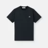 Slim-Fit-T-Shirt mit kurzen Ärmeln und Kompass-Aufnäher Slim-Fit-T-Shirt mit kurzen Ärmeln und Kompass-Aufnäher