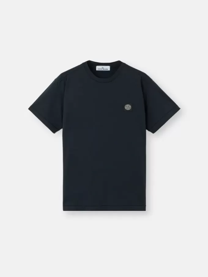Slim-Fit-T-Shirt mit kurzen Ärmeln und Kompass-Aufnäher Slim-Fit-T-Shirt mit kurzen Ärmeln und Kompass-Aufnäher