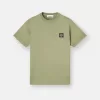 Slim-Fit-T-Shirt mit kurzen Ärmeln und Kompass-Aufnäher Slim-Fit-T-Shirt mit kurzen Ärmeln und Kompass-Aufnäher