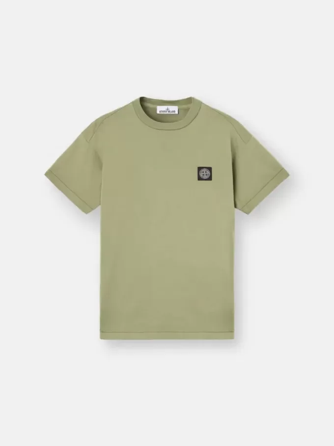Slim-Fit-T-Shirt mit kurzen Ärmeln und Kompass-Aufnäher Slim-Fit-T-Shirt mit kurzen Ärmeln und Kompass-Aufnäher