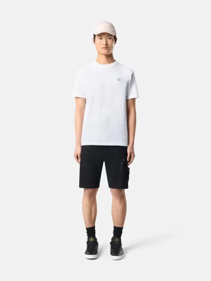 Slim-Fit-T-Shirt mit kurzen Ärmeln und Kompass-Aufnäher Slim-Fit-T-Shirt mit kurzen Ärmeln und Kompass-Aufnäher