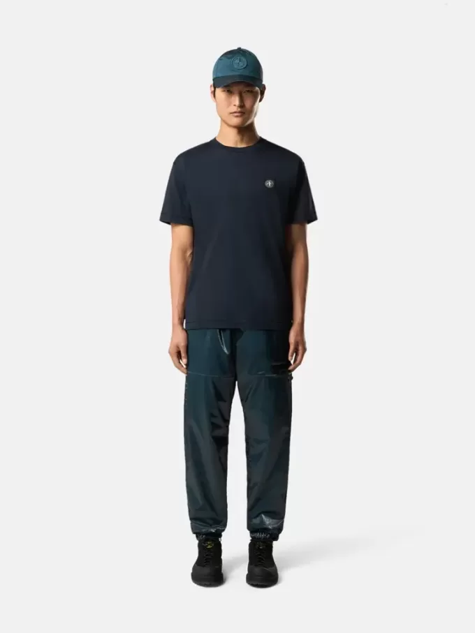 Slim-Fit-T-Shirt mit kurzen Ärmeln und Kompass-Aufnäher Slim-Fit-T-Shirt mit kurzen Ärmeln und Kompass-Aufnäher