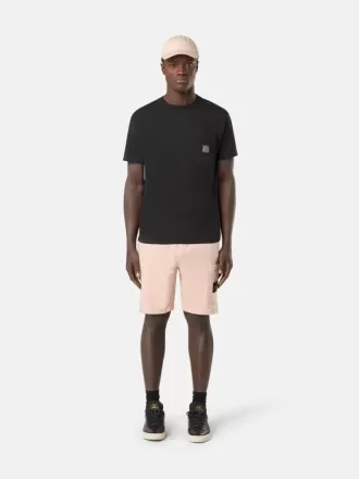 Slim-Fit-T-Shirt mit kurzen Ärmeln und Kompass-Aufnäher