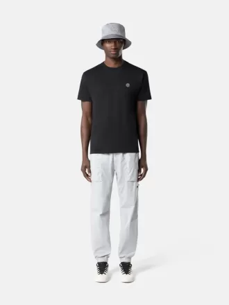 Slim-Fit-T-Shirt mit kurzen Ärmeln und Kompass-Aufnäher Slim-Fit-T-Shirt mit kurzen Ärmeln und Kompass-Aufnäher