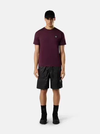 Slim-Fit-T-Shirt mit kurzen Ärmeln und Kompass-Aufnäher Slim-Fit-T-Shirt mit kurzen Ärmeln und Kompass-Aufnäher