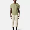 Slim-Fit-T-Shirt mit kurzen Ärmeln und Kompass-Aufnäher Slim-Fit-T-Shirt mit kurzen Ärmeln und Kompass-Aufnäher
