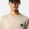 Slim-Fit-T-Shirt mit kurzen Ärmeln und Kompass-Aufnäher Slim-Fit-T-Shirt mit kurzen Ärmeln und Kompass-Aufnäher