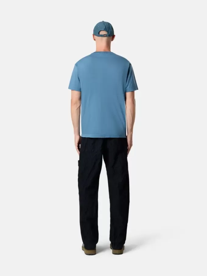 Slim-Fit-T-Shirt mit kurzen Ärmeln und Kompass-Aufnäher Slim-Fit-T-Shirt mit kurzen Ärmeln und Kompass-Aufnäher