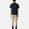 Slim-Fit-T-Shirt mit kurzen Ärmeln und Kompass-Aufnäher Slim-Fit-T-Shirt mit kurzen Ärmeln und Kompass-Aufnäher