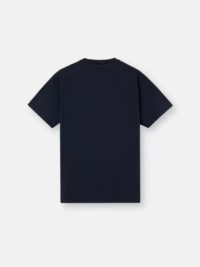 Slim-Fit-T-Shirt mit kurzen Ärmeln und Kompass-Aufnäher Slim-Fit-T-Shirt mit kurzen Ärmeln und Kompass-Aufnäher