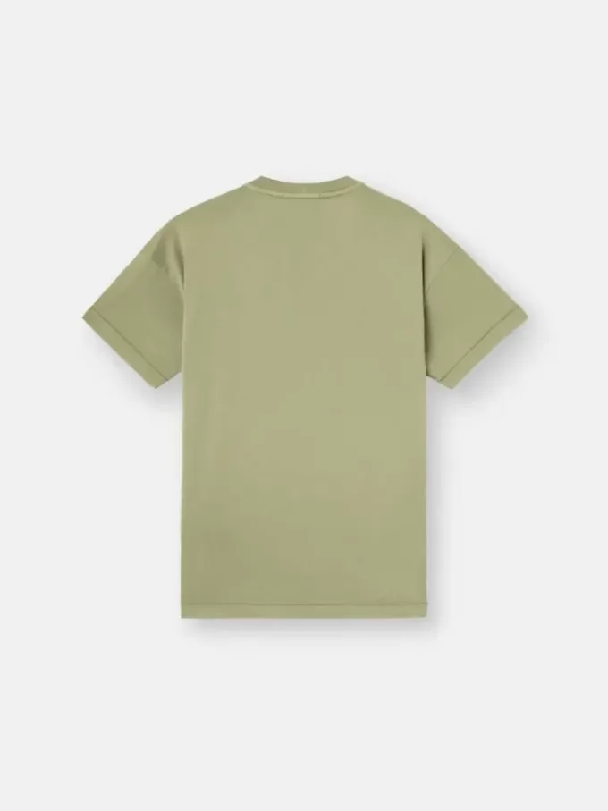 Slim-Fit-T-Shirt mit kurzen Ärmeln und Kompass-Aufnäher Slim-Fit-T-Shirt mit kurzen Ärmeln und Kompass-Aufnäher