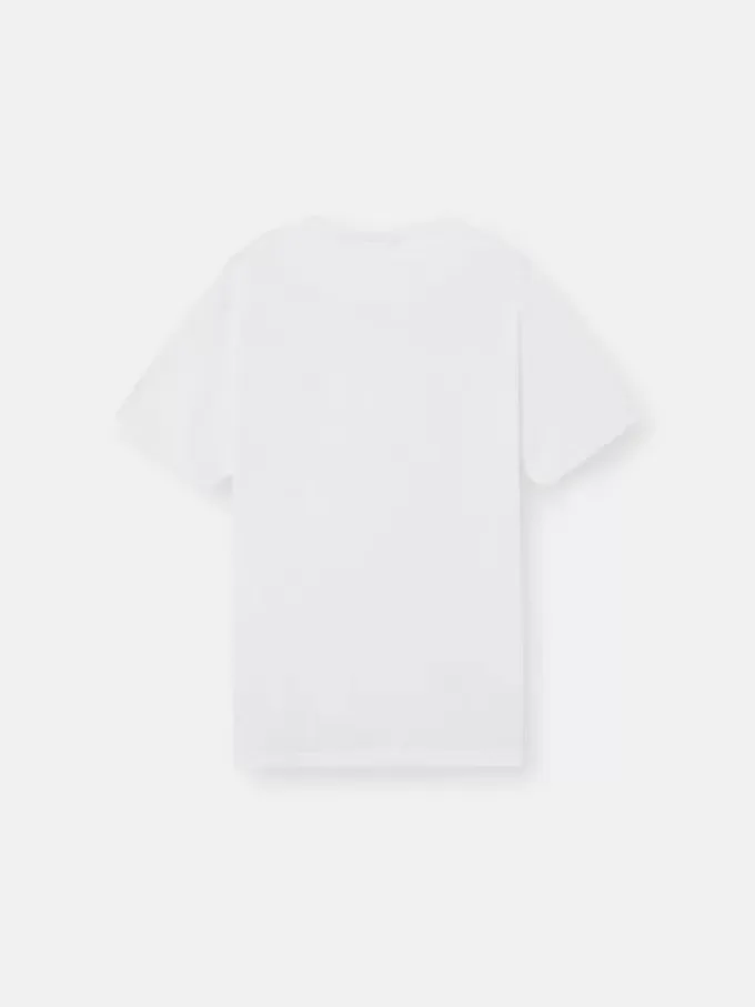 Slim-Fit-T-Shirt mit kurzen Ärmeln und Kompass-Aufnäher Slim-Fit-T-Shirt mit kurzen Ärmeln und Kompass-Aufnäher
