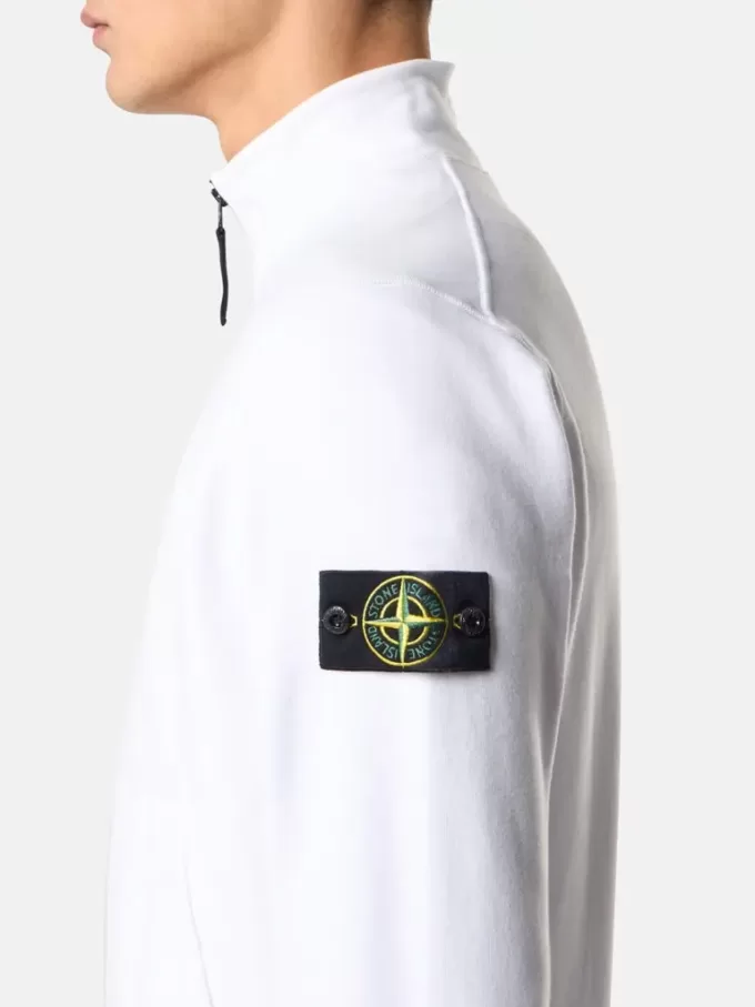 Sweatshirt mit aufgesetzten Taschen und Reißverschluss Sweatshirt mit aufgesetzten Taschen und Reißverschluss