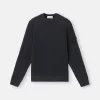 Sweatshirt mit Rundhalsausschnitt und gerippten Details