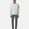 Sweatshirt mit Rundhalsausschnitt und gerippten Details