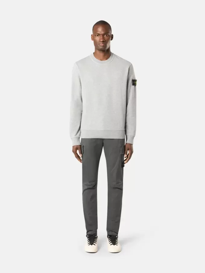 Sweatshirt mit Rundhalsausschnitt und gerippten Details