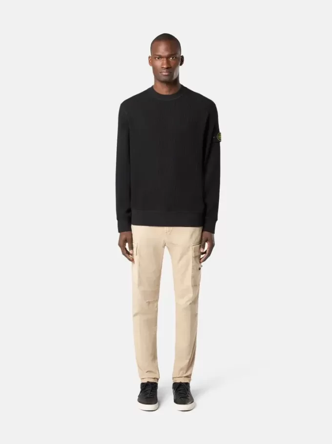 Sweatshirt mit Rundhalsausschnitt und gerippten Details