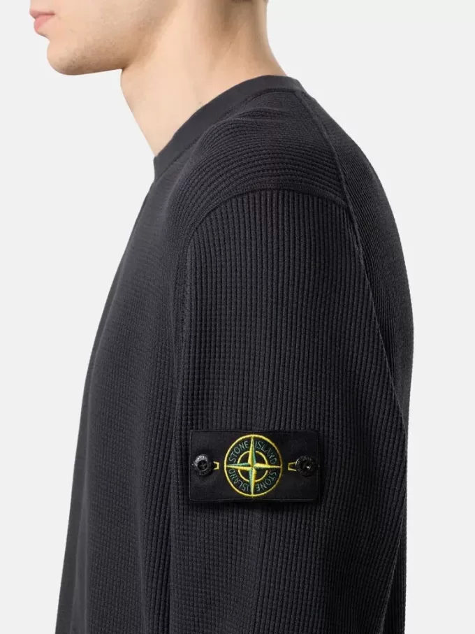 Sweatshirt mit Rundhalsausschnitt und gerippten Details