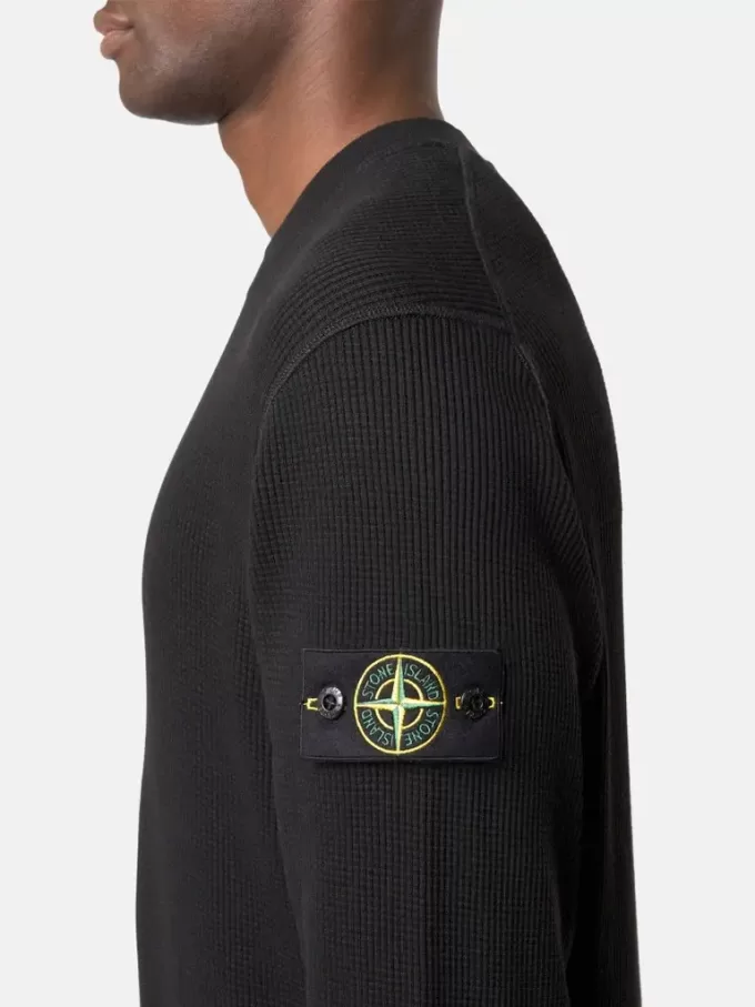 Sweatshirt mit Rundhalsausschnitt und gerippten Details