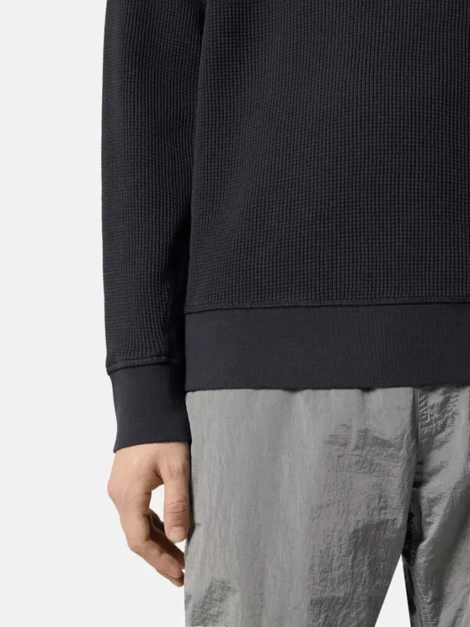 Sweatshirt mit Rundhalsausschnitt und gerippten Details