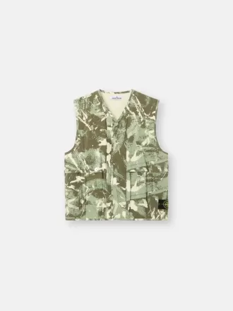 Weste mit Camouflage-Print und Futter aus Baumwoll-Ripstop