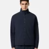 Wind- und wasserabweisende Jacke mit verdeckter Kapuze Wind- und wasserabweisende Jacke mit verdeckter Kapuze